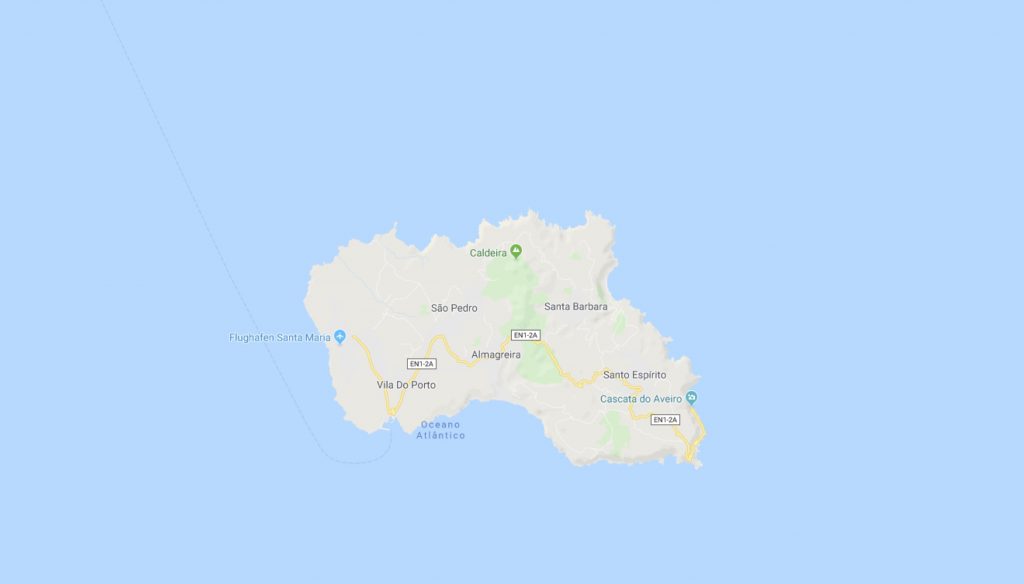 Mapa de Santa Maria Açores